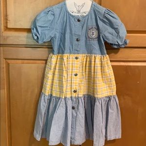 Denim Tiered Button Down Dress